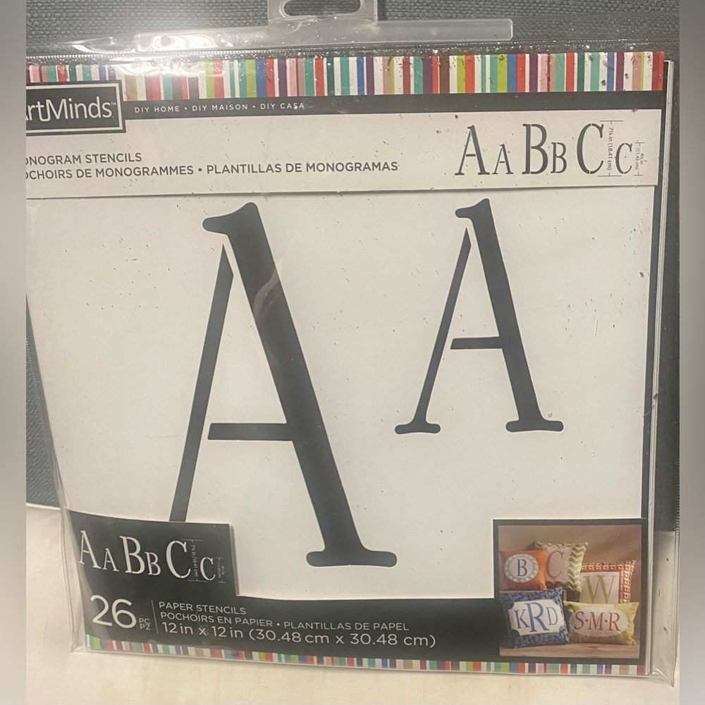 NWT…Monogram stencil kit….every letter of the alphabet is included in this packa